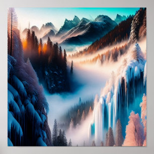 Affiche Montagne Neige