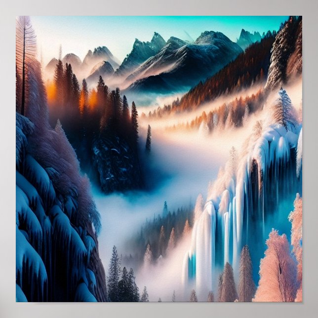 Affiche Montagne Neige (Devant)