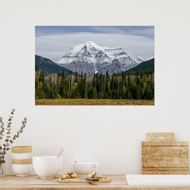 Affiche Montagne pittoresque du Canada, Mont Robson (Cuisine)