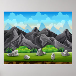 Affiche Montagne rocheuse naturelle