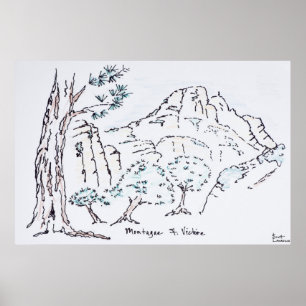 Affiche Montagne Sainte-Victoire   Sud de la France
