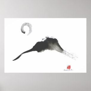 Affiche Montagne, Sumi-e