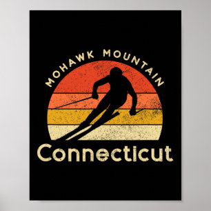 Affiche Montagne Vintage Ski Mohawk Connecticut Montagne