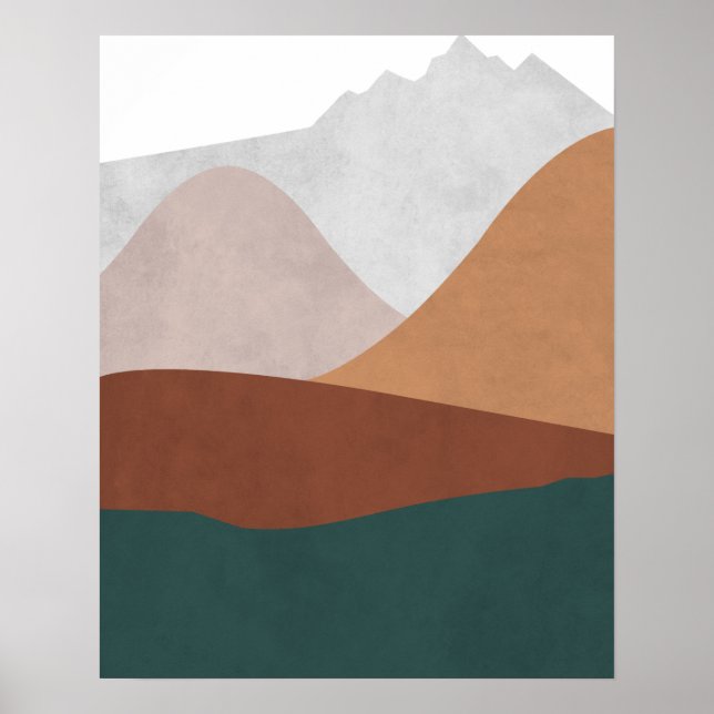 Affiche Montagnes Abstraites (Devant)