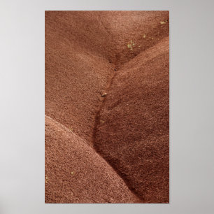 Affiche Montagnes Abstraites peintes en rouge Oregon