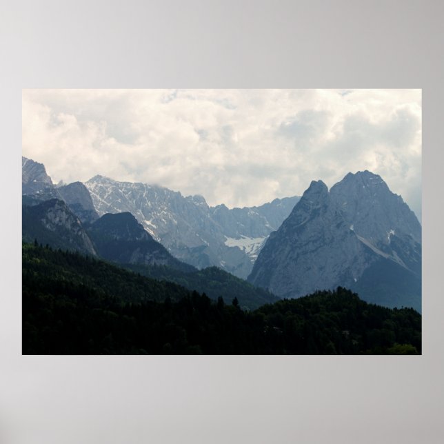 Affiche Montagnes alpines pittoresques Photo nature (Devant)