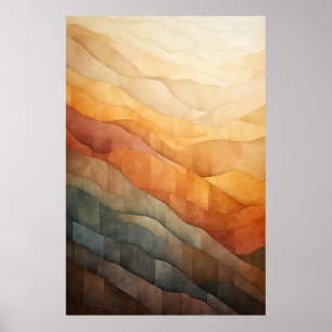 Affiche Montagnes andines : Art Géométrique Abstrait