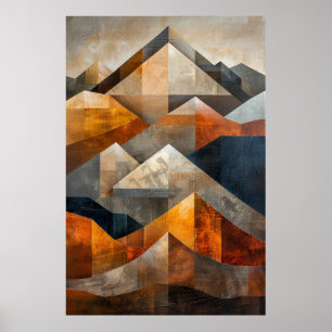 Affiche Montagnes andines : Art Géométrique Abstrait