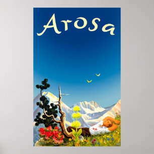 Affiche Montagnes d'Arosa, Champ d'été