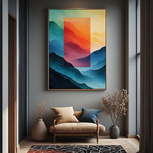 Affiche Montagnes de rêve abstraites