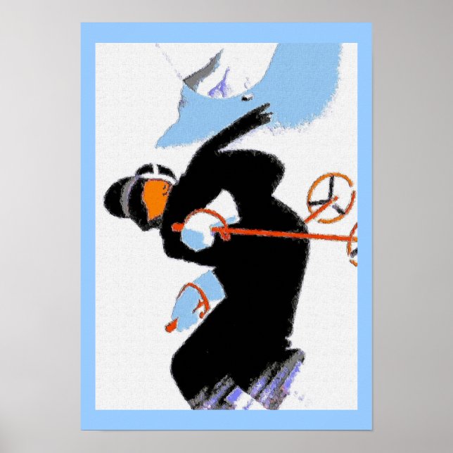 Affiche Montagnes de ski (Devant)