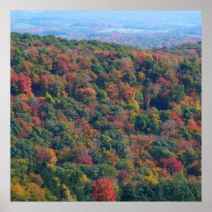 Affiche Montagnes des Appalaches à l'automne