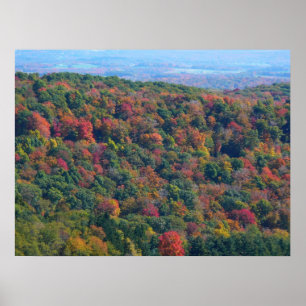 Affiche Montagnes des Appalaches à l'automne