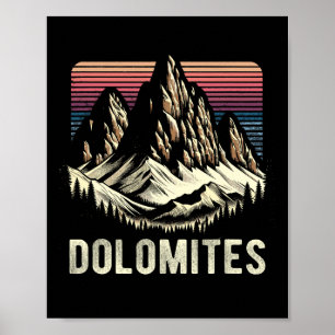Affiche Montagnes des Dolomites Alpes dolomitiques Escalad