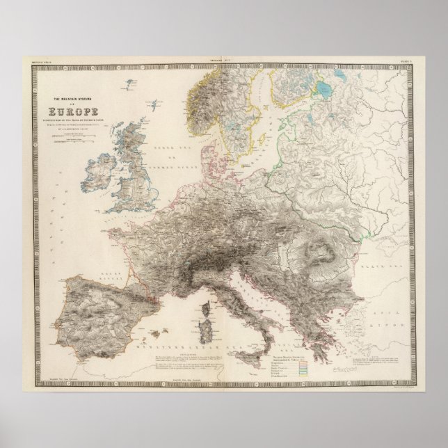 Affiche Montagnes d'Europe (Devant)