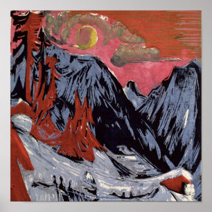 Affiche Montagnes en hiver, 1919