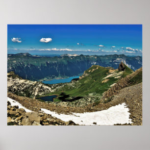 Affiche Montagnes et lac de Suisse