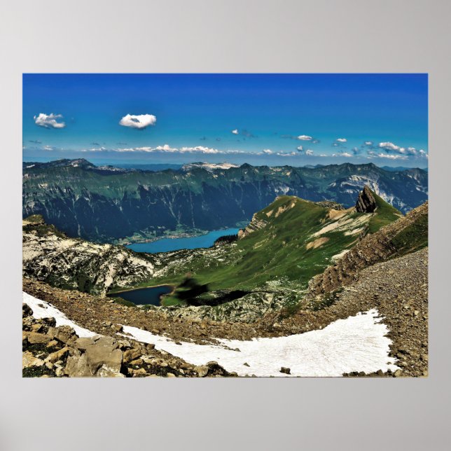 Affiche Montagnes et lac de Suisse (Devant)