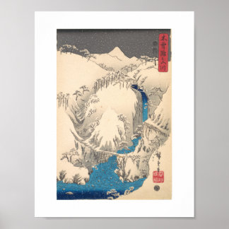 Affiche Montagnes et rivières par Hiroshige