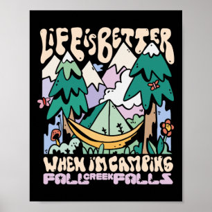 Affiche Montagnes Fall Creek Falls Tennessee Camping Wild