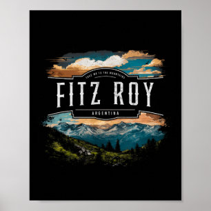 Affiche Montagnes Fitz Roy Argentine Randonnée Extérieur V