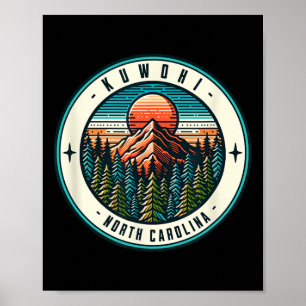 Affiche Montagnes Kuwohi Caroline du Nord Clingmans Dome G