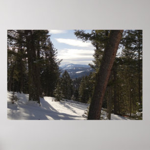 Affiche Montagnes Madison en hiver dans le Montana