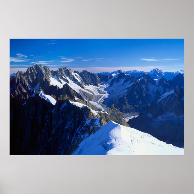 Affiche Montagnes | Mont Blanc, Alpes européennes (Devant)