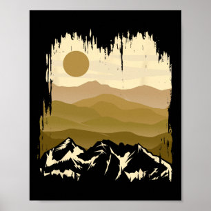 Affiche Montagnes Nature Soleil Extérieur Escalade Camping