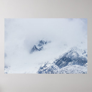 Affiche Montagnes nuageuses