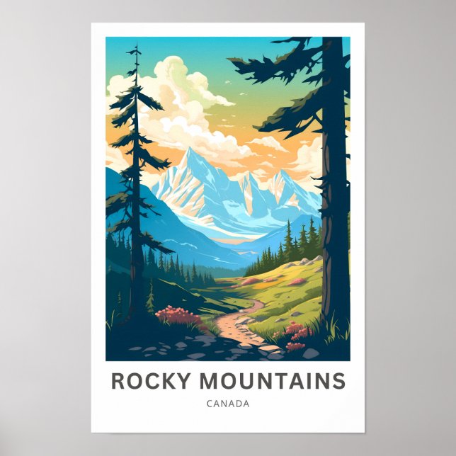 Affiche Montagnes Rocheuses Canada Imprimer (Devant)