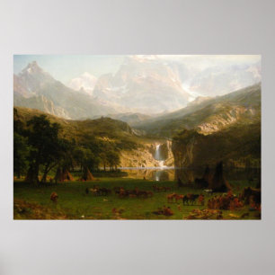 Affiche Montagnes Rocheuses d'Albert Bierstadt, pic de Lan