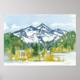 Affiche Montagnes Rocheuses Neige d'hiver Colorado