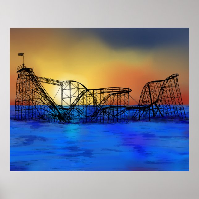 Affiche Montagnes russes de Seaside Heights (Devant)