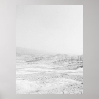 Affiche Montagnes vintages rayées peintes collines gauche