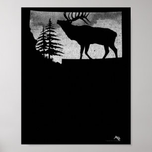 Affiche Montana Elk Hunter