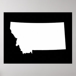 Affiche Montana en blanc et noir