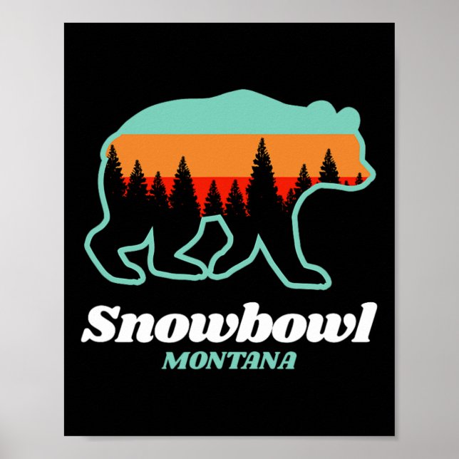Affiche Montana Snowbowl Ski Bear  (Devant)