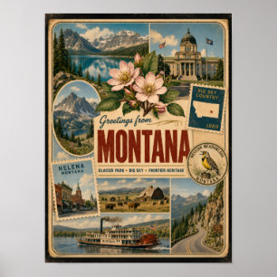 Affiche Montana Style Authentique Vintage