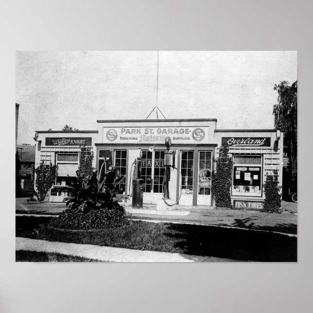 Affiche Montclair, New Jersey, Garage automobile, Vintage (Devant)