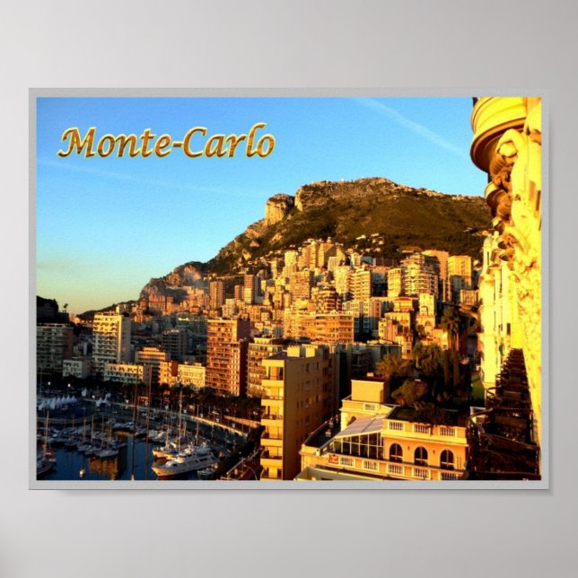 Affiche Monte Carlo - Monaco - Panorama - (Devant)