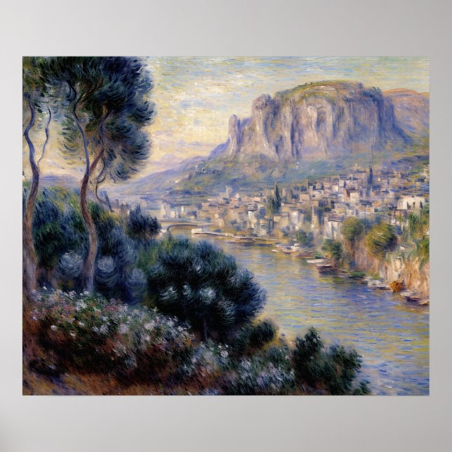 Affiche Monte Carlo Vue de Roquebrune (Devant)