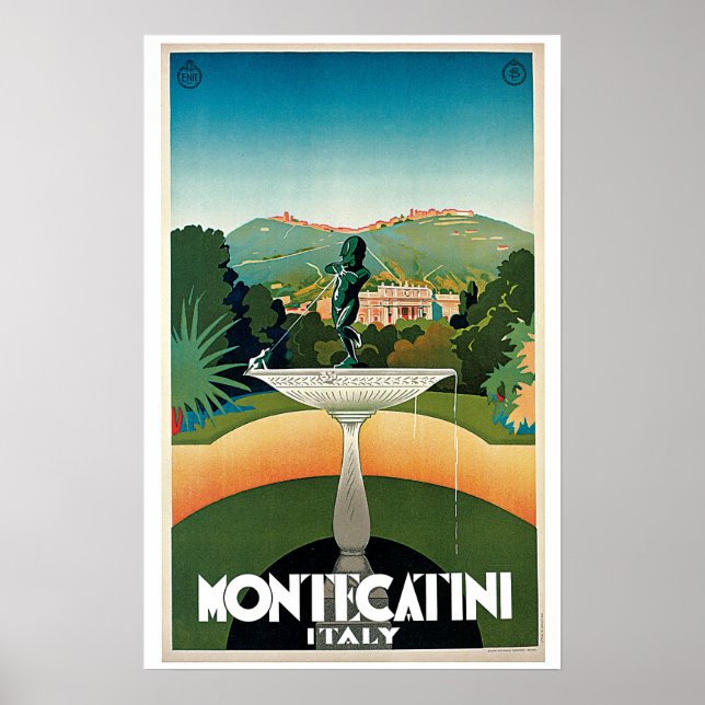 Affiche Montecatini Italie Vintage Italie Voyage italien (Devant)