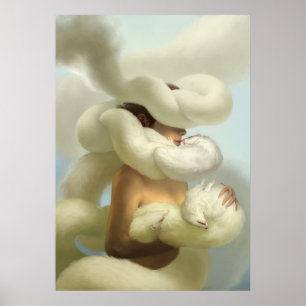 Affiche montée de fourrure