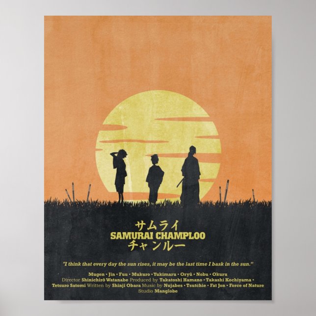Affiche Montée solaire de Samurai Champloo (Devant)
