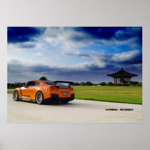 Affiche "Montent" Nissan GT-R R35 éclatant
