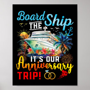 Affiche Monter à Bord C'est Notre Voyage D'anniversaire Fi