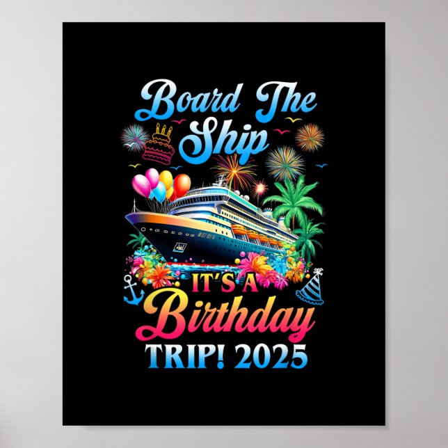 Affiche Monter à Bord C'est Un Voyage D'anniversaire 2025  (Devant)