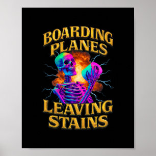 Affiche Monter à bord d'avions et laisser des taches