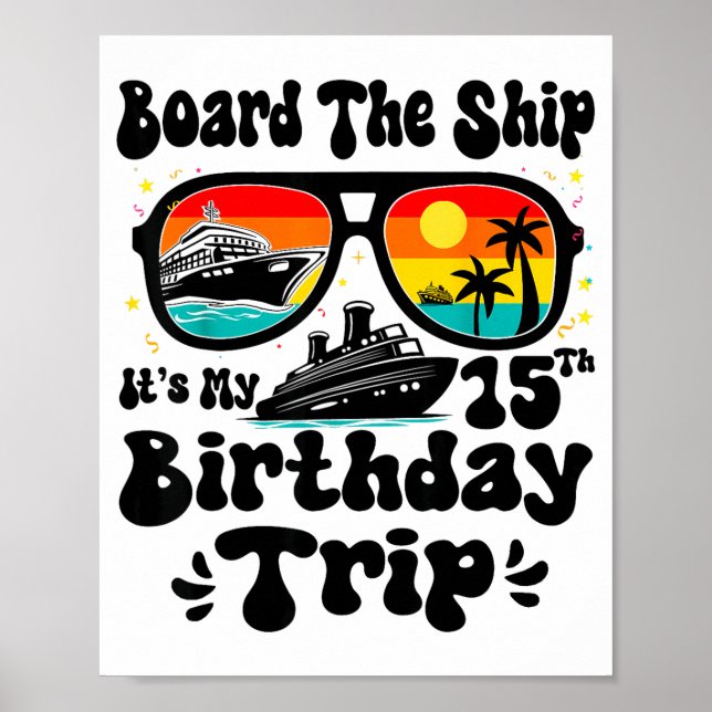 Affiche Monter à bord du navire C'est mon 15e anniversaire (Devant)